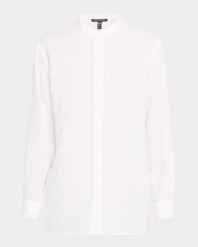 Button-Down Ripple Organic Cotton Shirt